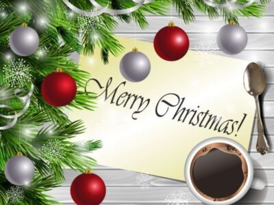 Cup-coffee-with-merry-christmas-greeting-card-vector